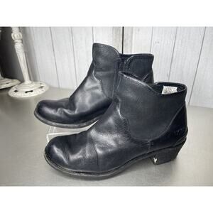 UGG Australia Penelope Booties Black Leather Zip Women's 7.5 Boots